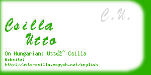 csilla utto business card